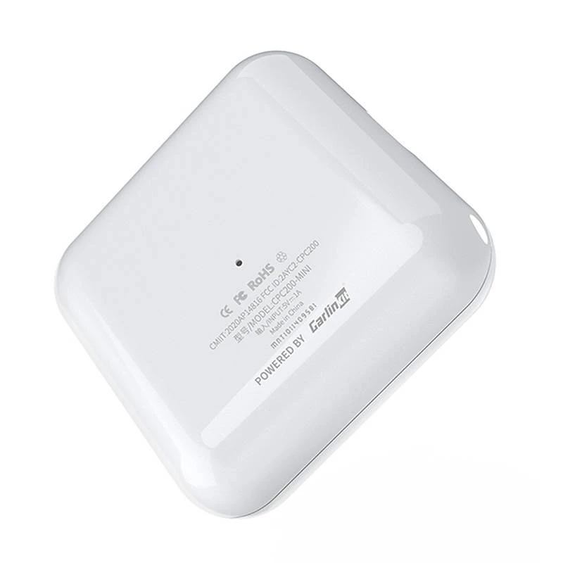 Belaidis adapteris Carlinkit CPC200-U2W MINI Apple CarPlay baltas — belaidis CarPlay adapteris