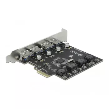 Delock PCI Express x1 plokštė su 4 išoriniais USB Type-A lizdais SuperSpeed USB