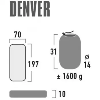 Stovyklavimo pripučiamas čiužinys Denver 41027 (citronella)