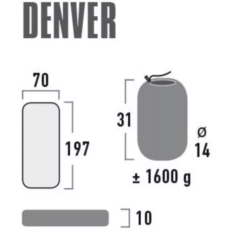 Stovyklavimo pripučiamas čiužinys Denver 41027 (citronella)