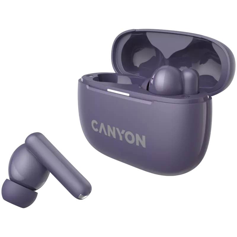 CNS-TWS10PL ausinės ir headsetas, True Wireless Stereo (TWS), į ausį, skambučiams/muzikai/sportui/kasdieniam naudojimui, USB Type-C, Bluetooth, violetinė (CNS-TWS10PL)