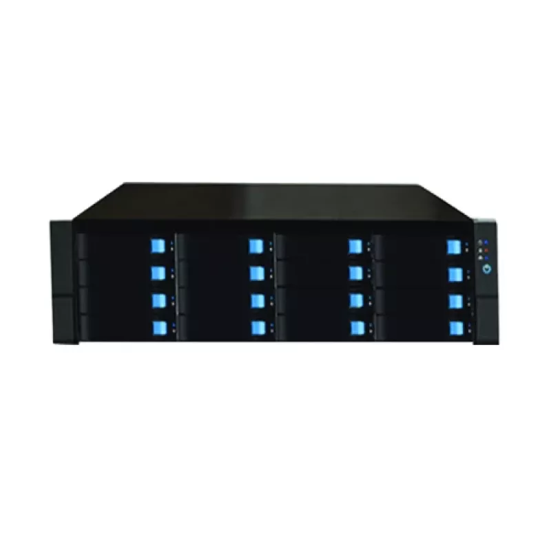 Duomenų serveris 16x HDD 3,5 col., 3U, 19 colių stovas, G3900, 8 GB RAM, 128 GB M.2