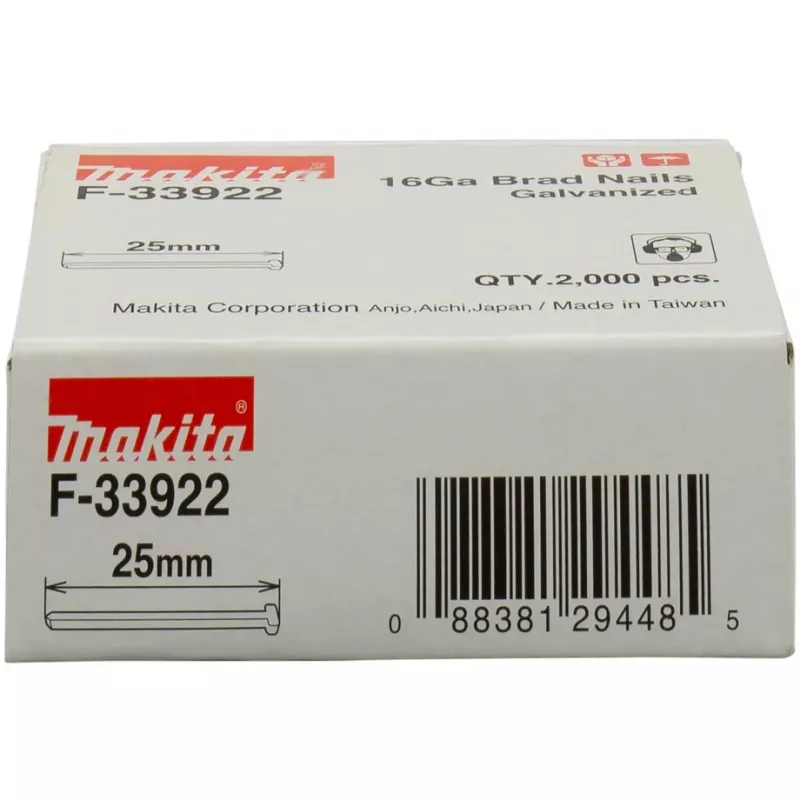 Makita kaiščių vinys - 2000 vnt. - 2.8 mm - Ilgis 25 mm