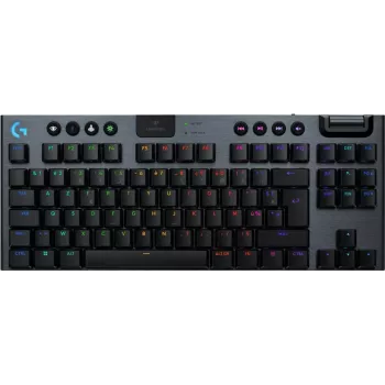 Logitech G G915 X - Tastatur - LIGHTSPEED - TKL - Hintergrundbeleuchtung - kabellos - Bluetooth 5.0, 2.4 GHz, USB - AZERTY - Französisch - Tastenschal