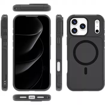 Kraštinis dėklas 4smarts Defend iPhone 17 Pro Max Juodas 17,5 cm