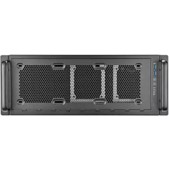 Rackmount Case 4U SILVERSTONE RM45-360 — 4U važiuoklė, palaiko ATX pagrindines plokštes, montuojama stove