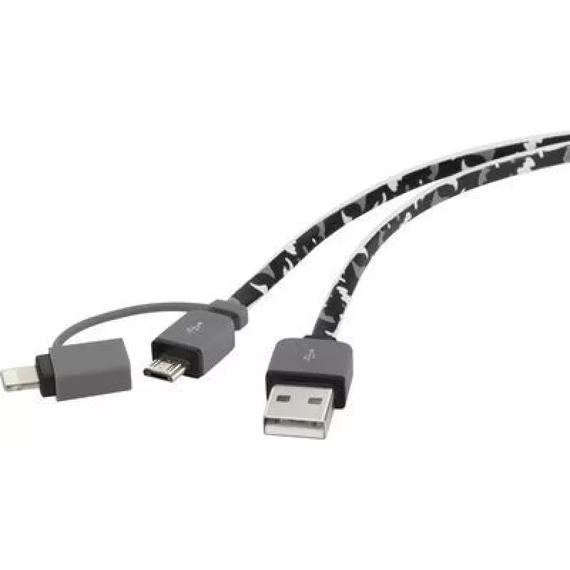 USB laidas Renkforce RF4145364 — USB 2.0, USB-A į USB-Micro-B ir Apple Lightning jungtys