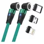 USB laidas RealPower MagneticCharge2 1 m žalias greitas įkrovimas duomenų perdavimas