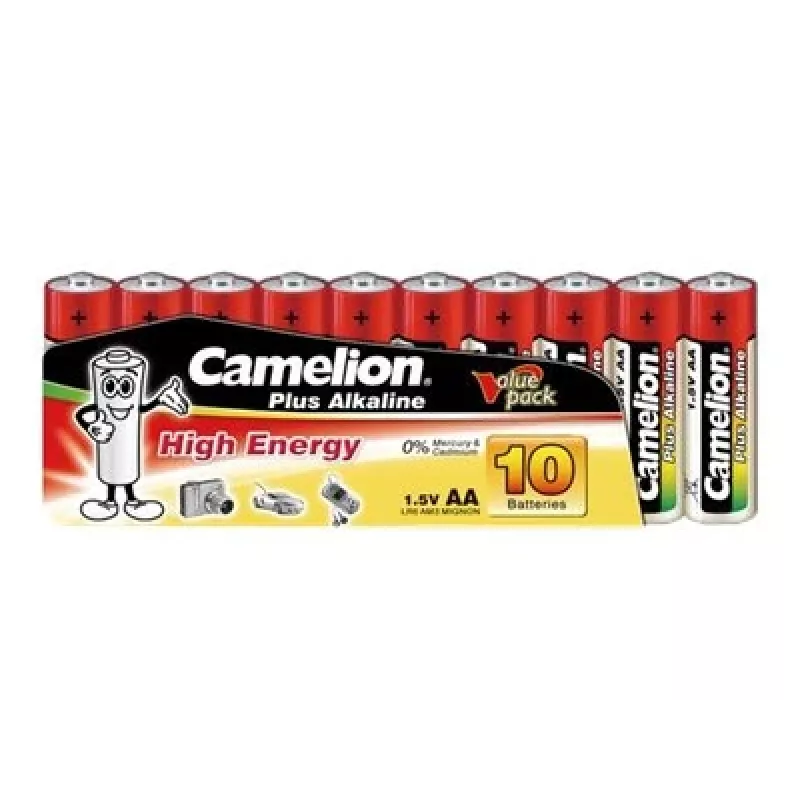 Vienkartinė baterija CAMELION LR6-SP10 AA Šarminė 1,5 V, 10 vnt., 49,8 mm x 1,41 cm, po 24 g