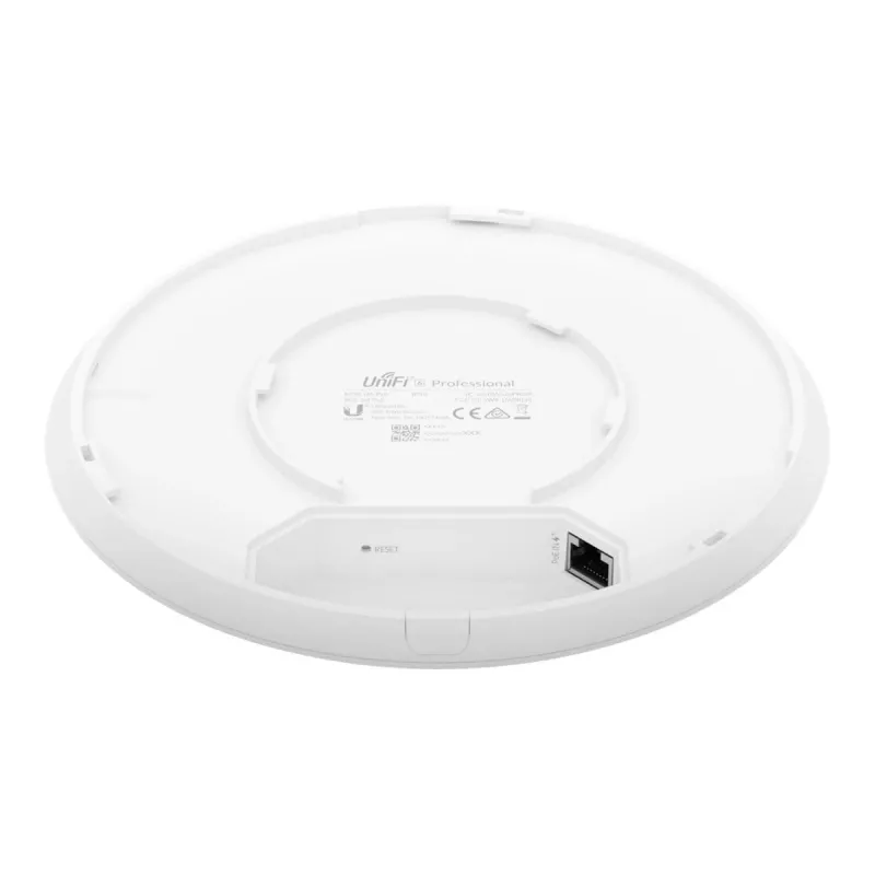 Belaidžio ryšio prieigos taškas UBIQUITI U6‑PRO — Wi‑Fi 6 dviejų juostų 2.4/5 GHz, PoE, IP54, luboms/sienai, 4800 Mbps (5 GHz), 573.5 Mbps (2.4 GHz)