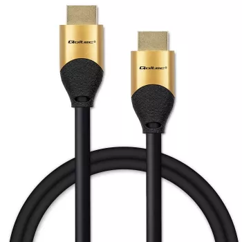 Qoltec 50355 HDMI v2.1 laidas Ultra high speed 8K | 60Hz | 28AWG | GOLD | 2m