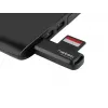 Kortelių skaitytuvas NATEC Scarab 2 USB 3.2 Gen 1 Type-A — MicroSD/SD palaikymas, 5000 Mbit/s, juodas