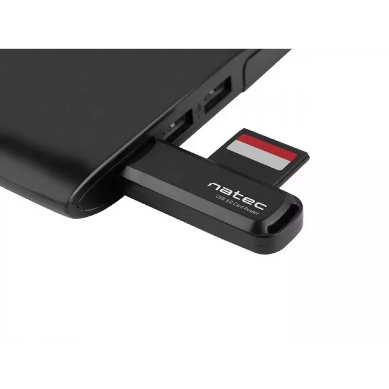 Kortelių skaitytuvas NATEC Scarab 2 USB 3.2 Gen 1 Type-A — MicroSD/SD palaikymas, 5000 Mbit/s, juodas