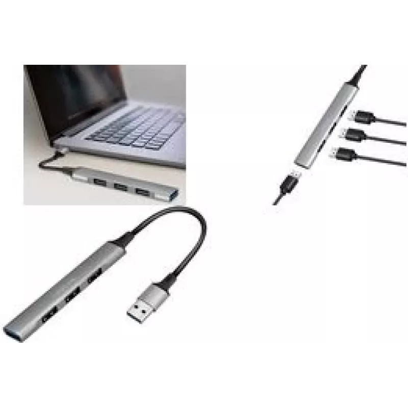 LogiLink USB Hub USB 3.0 4 prievadų plonas aliuminis pilkas (UA0391)