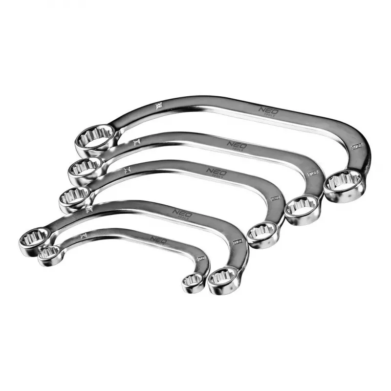 Žiedinis veržliaraktis NEO Tools TOP-09-176, dydžiai 17 mm ir 19 mm, chromuotas