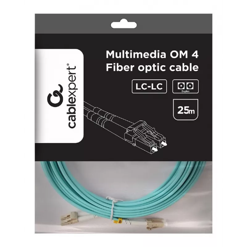 Daugiamodis dupleksinis kabelis OM4 50/125, LC/LC, 25 m