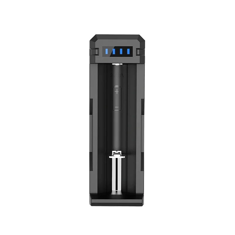 Baterijų įkroviklis XTAR SC1 vienos vietos USB-C, skirtas Li-ion 18650 elementams, 1 vieta, juodas