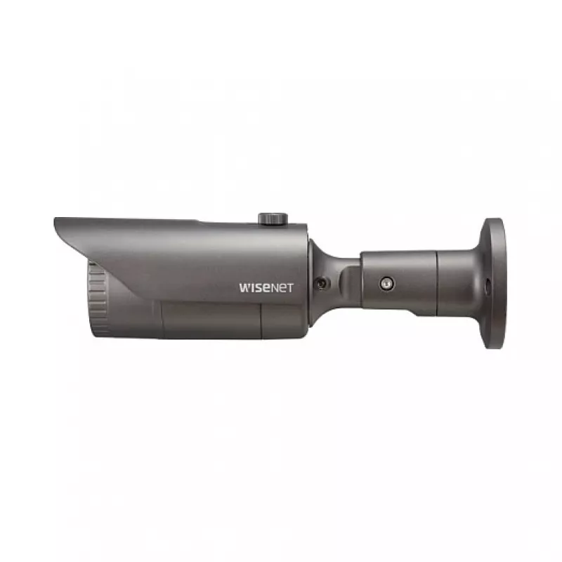 Bullet tipo IP apsaugos kamera Hanwha Wisenet QNO-6012R1 — 2,8 mm, 1920×1080, viduje / lauke, montuojama ant lubų / stalo, juoda