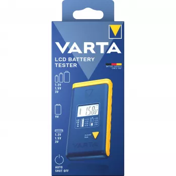 Baterijų tikrintuvas Varta 00893 101 111 LCD skaitmeninis rankinis AA AAA 9V mygtukinėms celėms