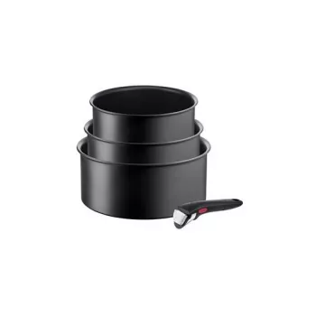 TEFAL puodų rinkinys, 4 vnt. | L7649453 Ingenio Ultimate | 16/18/20 cm | Aliuminis | Juoda