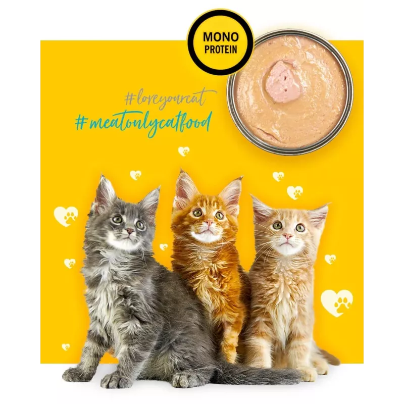 3COTY Vištiena kačiukams - drėgnas kačių maistas - 80 g