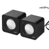 2 krypčių PC garsiakalbis Audiocore AC870 B — 3 W RMS, laidinis USB maitinimas, 3,5 mm įvestis, 2.0 kanalai