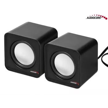 2 krypčių PC garsiakalbis Audiocore AC870 B — 3 W RMS, laidinis USB maitinimas, 3,5 mm įvestis, 2.0 kanalai
