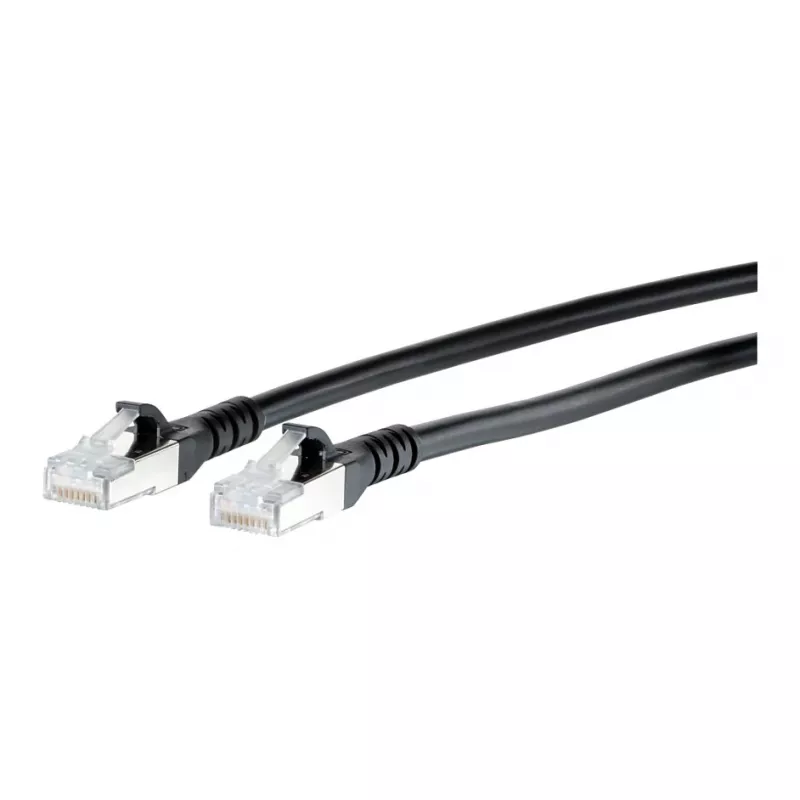 BTR 130845B500-E komutacinis kabelis Cat.6a AWG26 2RJ45 25m juodas 10GB_T SFTP LS0H (130845B500-E)