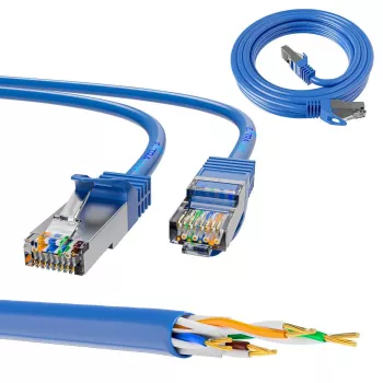 Extralink LAN komutacinis kabelis Kat.6A RJ-45 Cat6a 5 m mėlynas
