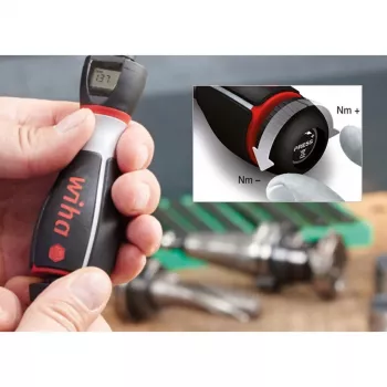 Rankinis kelių antgalių momentinis atsuktuvas Wiha 36888 — plotis 40 mm, ilgis 134 mm, svoris 373 g
