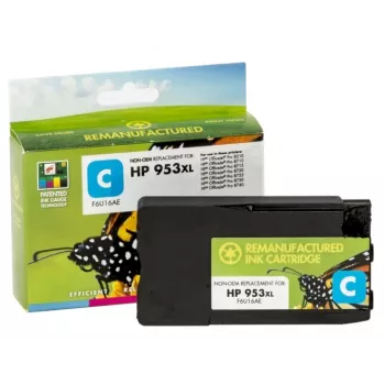 Suderinama Static Control HP 953XL (F6U16AE) rašalo kasetė, Žydra (New chip)