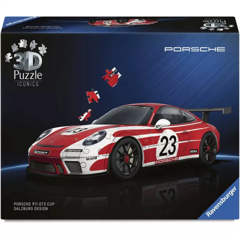 3D dėlionė Ravensburger Porsche 911 „Salzburg Edition“ – modelio konstruktorius kolekcinis (Ravensburger 12008038)