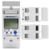 Qoltec 50882 Vienfazis elektroninis energijos suvartojimo skaitiklis ant DIN bėgelio | Wi-Fi | TUYA | 230V | LCD