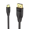 Vention USB-C į DisplayPort 8K laidas 2 m, USB Type-C į DP, juodas