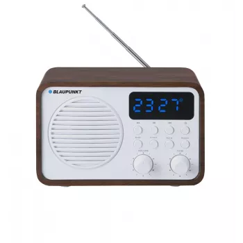 Nešiojamasis radijas su Bluetooth ir USB BLAUPUNKT PP7BT, spalva: rudas medis/balta