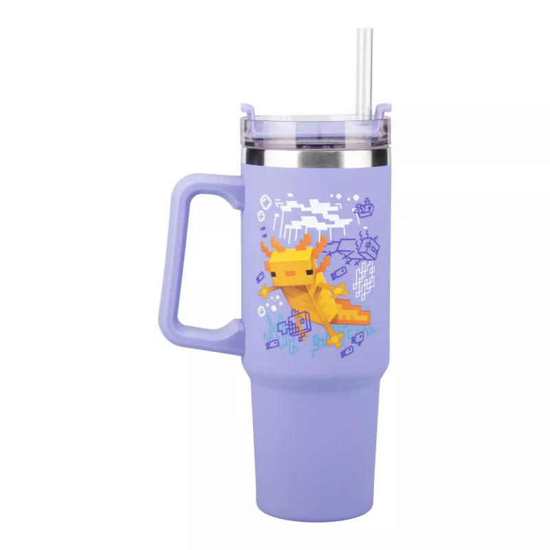 Geriamasis butelis Paladone Minecraft Axolotl 900 ml – daugkartinio naudojimo vandens butelis