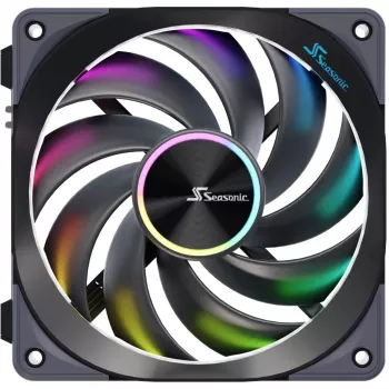 Ventiliatorius Seasonic MagFlow ARGB 12 cm 2000 RPM juodas