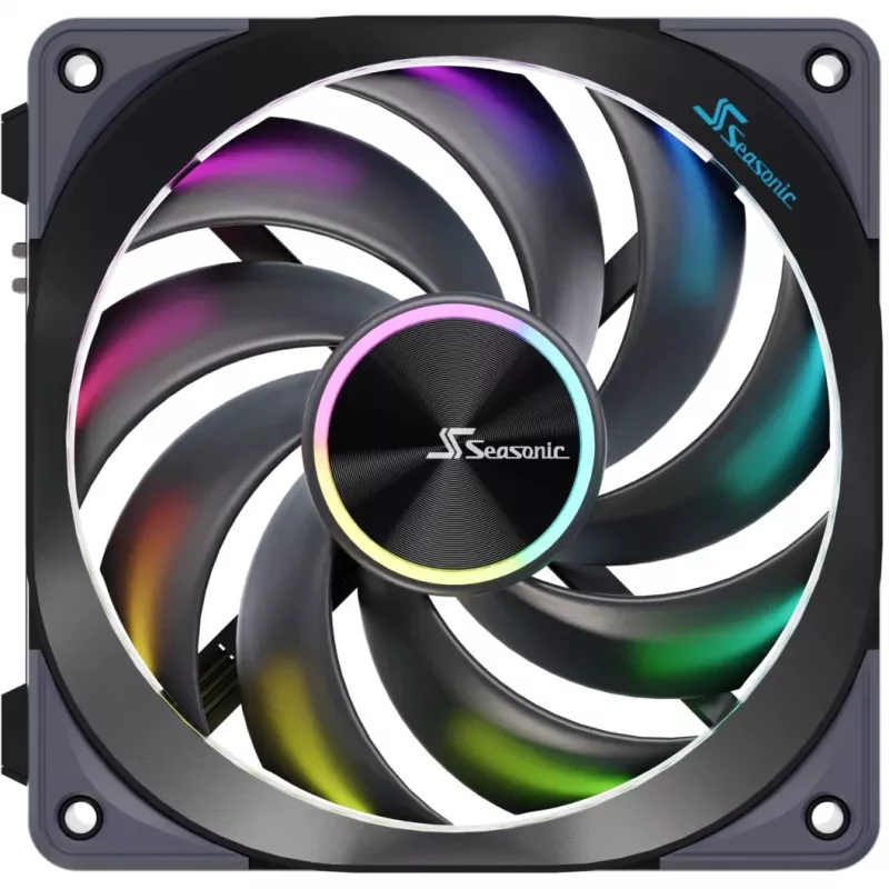 Ventiliatorius Seasonic MagFlow ARGB 12 cm 2000 RPM juodas