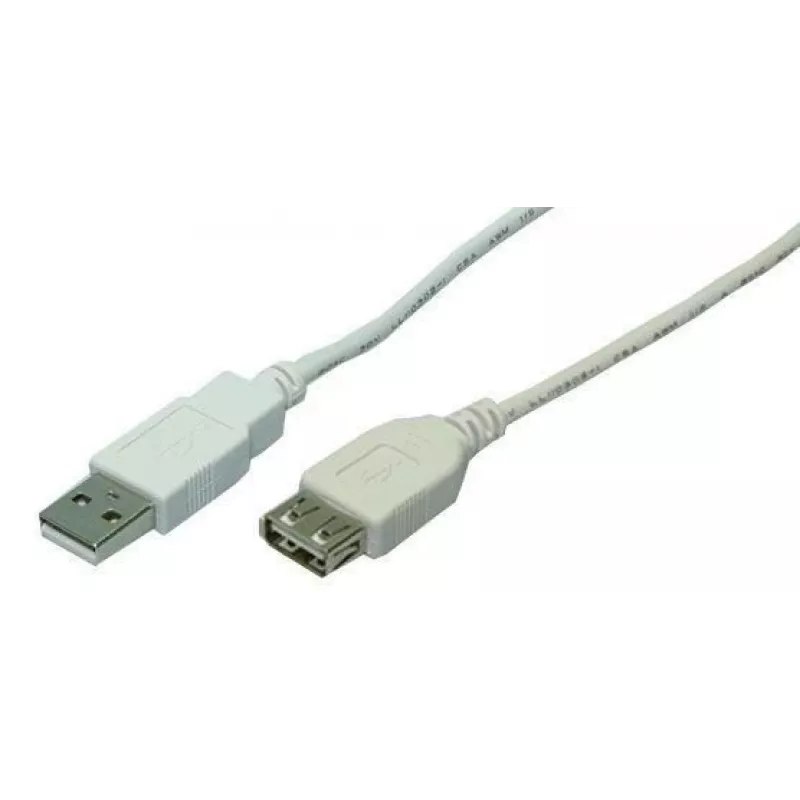 USB kabelis LogiLink 2m USB 2.0 USB A pilkas