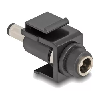 DeLOCK Keystone modulis, DC 5,5 x 2,1 mm, lizdas į kištuką, juodas