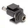 DeLOCK Keystone modulis, DC 5,5 x 2,1 mm, lizdas į kištuką, juodas