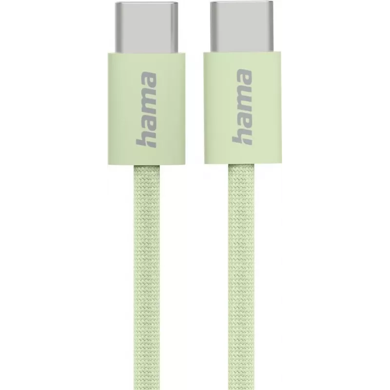 Hama Fabric USB laidas USB 2.0 1 m USB C Žalias