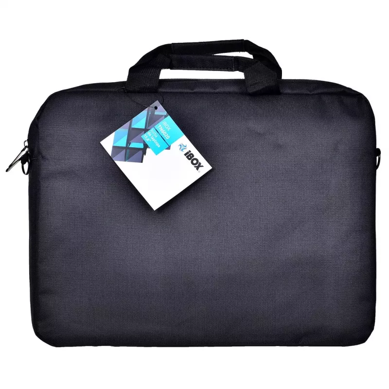 Dėklas nešiojamam kompiuteriui IBOX TN6020 39,6 cm (15,6 colio) nešiojamiesiems kompiuteriams — nailono, juodas, peties diržas