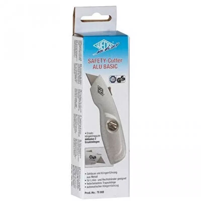 Universalus peilis WEDO 78 808 su fiksuota geležte, aliuminio korpusas, geležtės plotis 44 mm