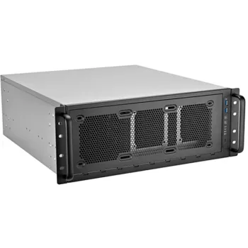 Rackmount Case 4U SILVERSTONE RM45-360 — 4U važiuoklė, palaiko ATX pagrindines plokštes, montuojama stove