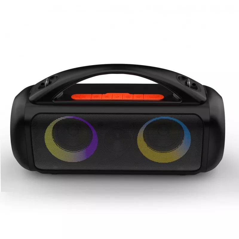 Nešiojamas garsiakalbis MEDIA-TECH MT3184 — Bluetooth 5.3, 60W RMS, IPX5, Li-Ion baterija 16h, USB-C įkrovimas, MicroSD, TWS, mikrofonas, nuotolinio valdymo pultelis