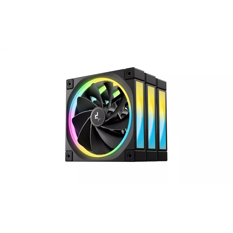 DeepCool FL12R 120mm ARGB korpuso ventiliatoriai, 3 vnt., juodi