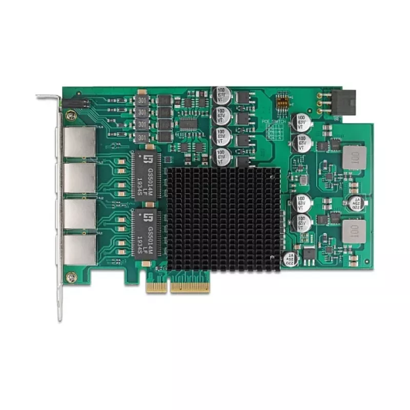 Tinklo plokštė DELOCK PCI Express x4 Gigabit LAN 4xRJ45 PoE+