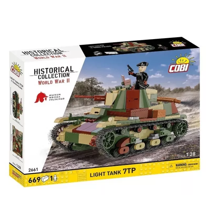Cobi Building Blocks Light Tank 7TP modelis, 669 dalys, COBI-2661