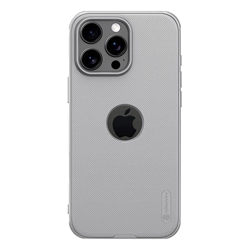 Apsauginis telefono dėklas Nillkin Super Frosted Shield Pro, skirtas iPhone 16 Pro, pilkas, standus plonas dangtelis